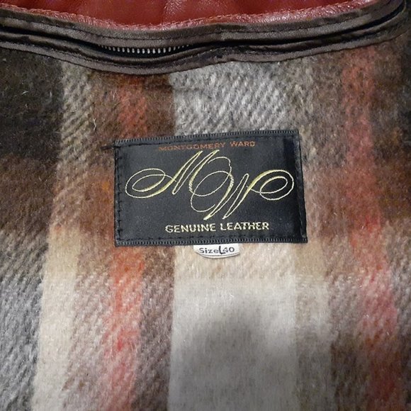 MW (Montgomery Ward) 100% Leather Coat - Picture 5 of 5